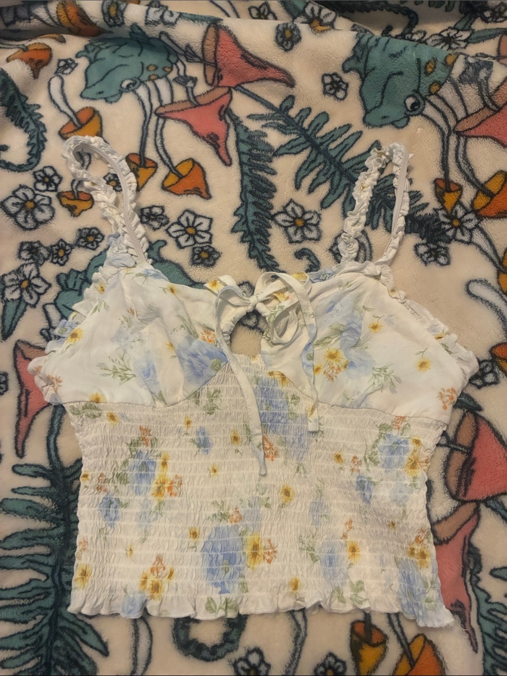 Forever 21 floral tank crop top